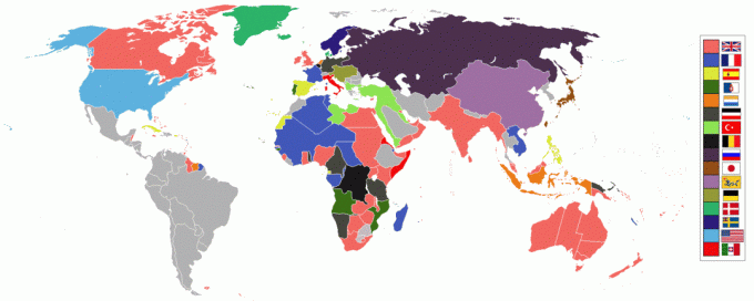 Karte der Weltreiche von 1898