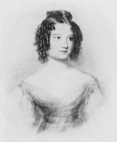 Eine Zeichnung der 17-jährigen Ada Byron (Augusta Ada King-Noel, Countess of Lovelace) Tochter von Lord Byron.