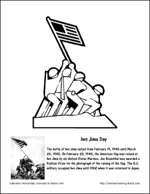 Iwo Jima Day Malvorlagen