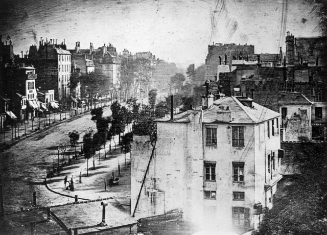 Boulevard du Temple, Paris - Daguerreotypie von Louis Daguerre.