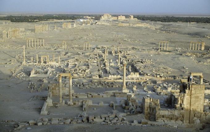 Die Überreste der römischen Zivilisation in Palmyra, Syrien, ein UNESCO-Weltkulturerbe