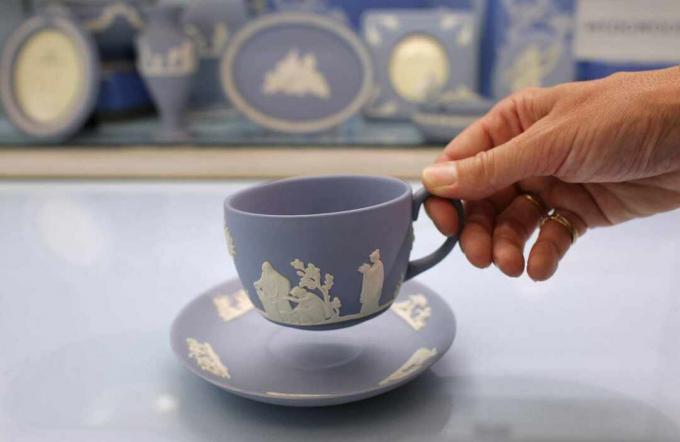 Jasperware Wedgwood Blue Teacup