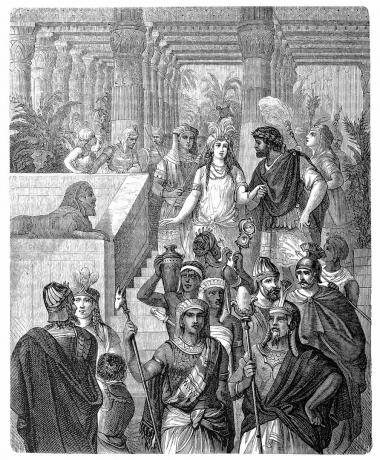 Cleopatra VII Philopator, bekannt als Cleopatra, letzter Pharao des alten Ägypten mit Mark Antony im ersten Jahrhundert vor Christus