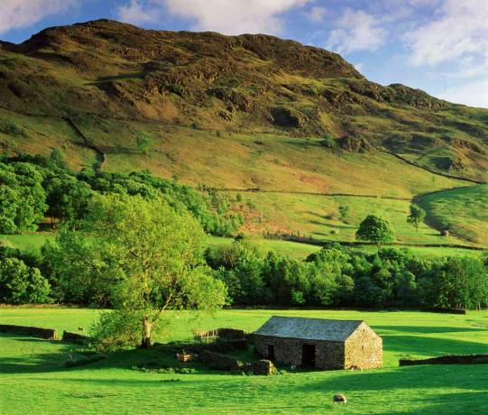 England, Cumbria, Eskdale, Blick über Croft in der Landschaft