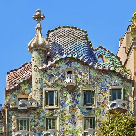 Buntes Casa Batlló durch Antoni Gaudí in Barcelona, ​​Spanien