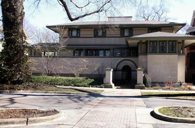 Der Frank W. Thomas House von Frank Lloyd Wright in Oak Park, Illinois