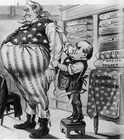 Karikatur über den amerikanischen Expansionismus, 1900