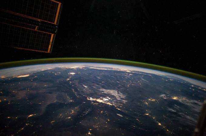 Erdatmosphäre von der ISS aus gesehen