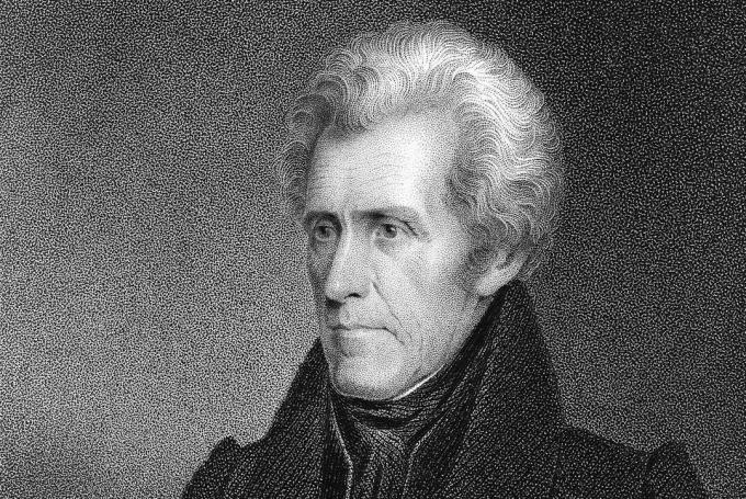 Graviertes Porträt von Präsident Andrew Jackson