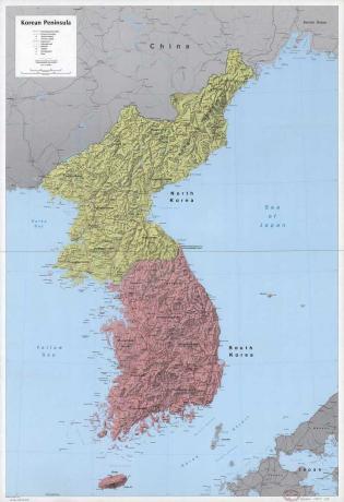 Karte der koreanischen Halbinsel
