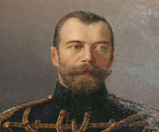 "Porträt von Kaiser Nikolaus II.", 1915-1916.