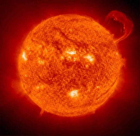 Bilder der Sonne - Griff auf der Sonne