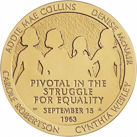 Die Goldmedaille des Kongresses erinnert an die vier jungen Mädchen, die bei dem Bombenanschlag auf die 16th Street Baptist Church getötet wurden.
