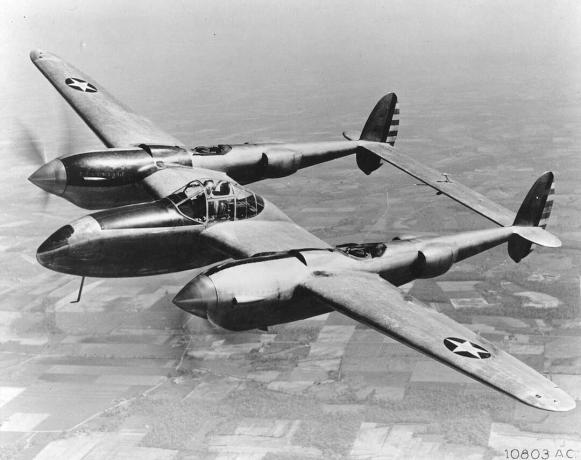 Ein YP-38 Blitz im Flug.