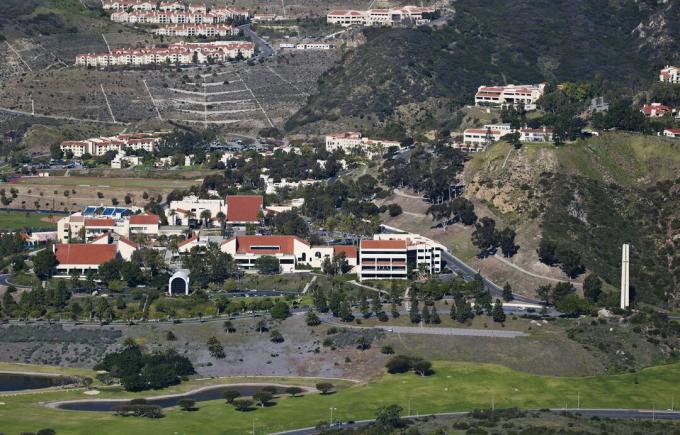 Luftaufnahme des Campus der Pepperdine University, Malibu, Kalifornien
