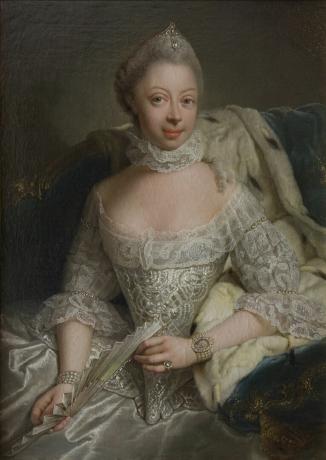 Porträt der Prinzessin Charlotte von Mecklenburg-Strelitz (1744-1818)