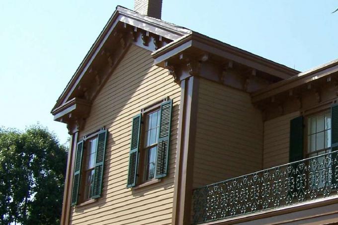 Obergeschoss Detail von Abraham Lincolns Haus in Springfield, Illinois