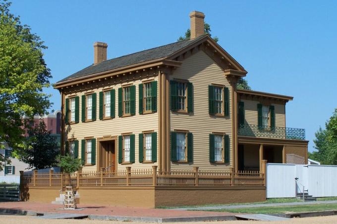 Abraham Lincolns Haus in Springfield, Illinois, war nicht immer zweistöckig.