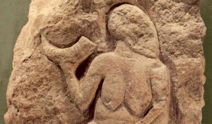 Laussel Venus, Oberpaläolithisches Basrelief, ca. 25.000 Jahre alt