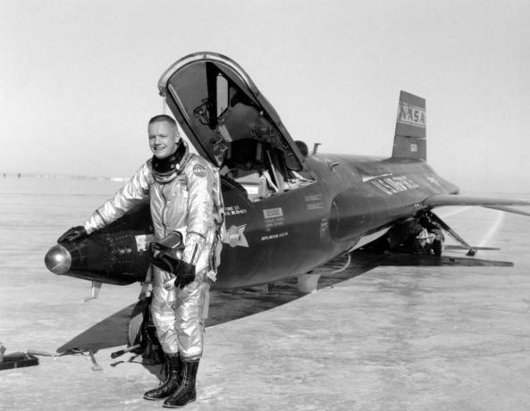 Neil Armstrong mit X-15.