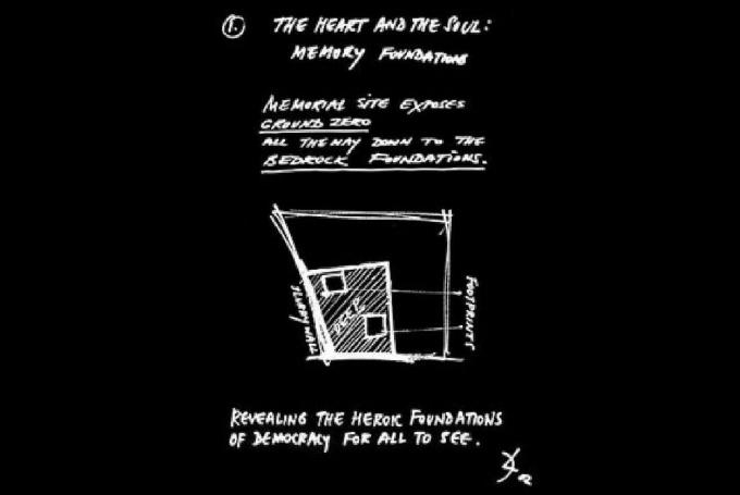Das Herz und die Seele: Gedächtnisgrundlagen - Daniel Libeskind Erste Skizzenidee vom Dezember 2002 Folienpräsentation