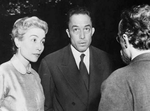 Nobelpreisträger Albert Camus und seine Frau