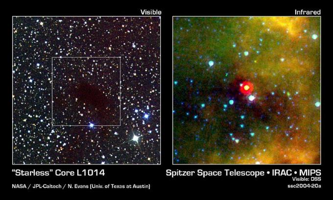 Spitzer Space Telescope Pictures Gallery - Der sternenlose Kern, der es nicht ist