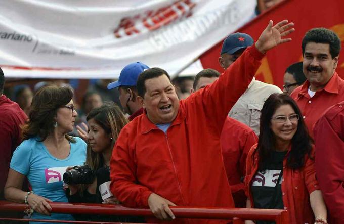 Hugo Chavez mit Nicolas Maduro, 2012