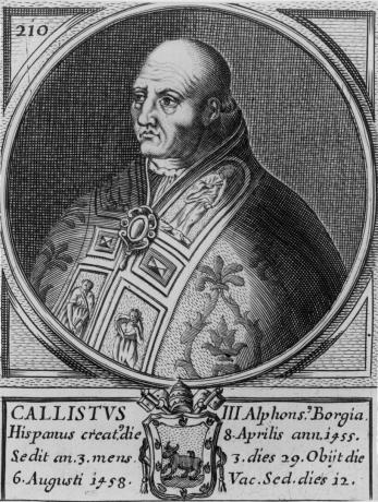 Illustriertes Porträt von Calixtus III