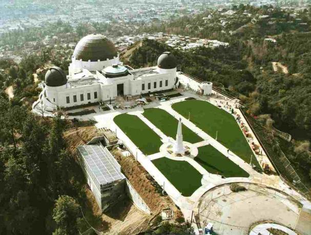 Griffith Observatory aus der Luft.