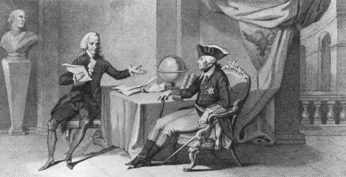 Voltaire in Preußen im Jahre 1750