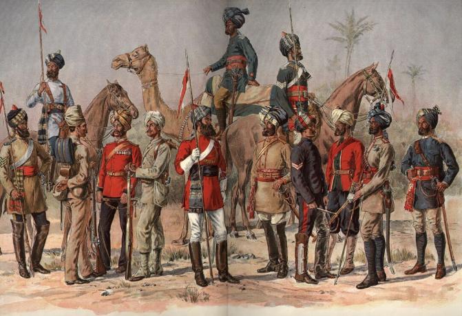 Sepoys der Madras-Armee