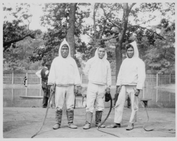 Eskimos auf der Weltausstellung in Kolumbien