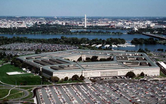 Luftaufnahme des Pentagon, Sitz des US-Verteidigungsministeriums.