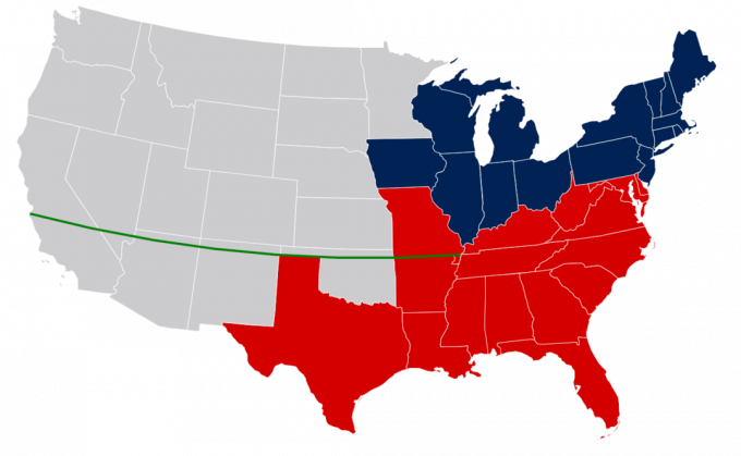 Digitale Illustration des Missouri-Kompromisses.