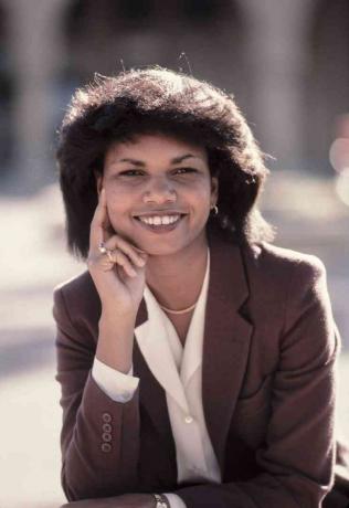 Professor Condoleezza Rice von der Stanford University posiert im November 1985 für ein Porträt