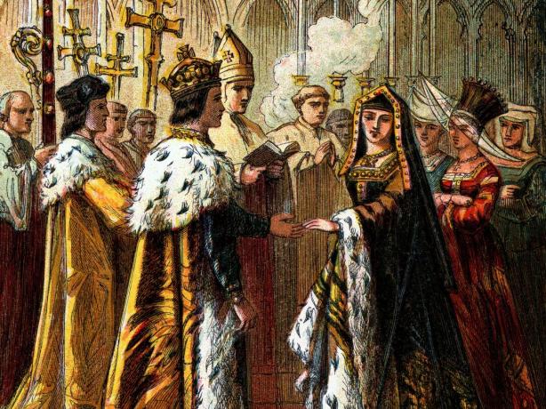 Heirat von Heinrich VII. Und Elisabeth von York