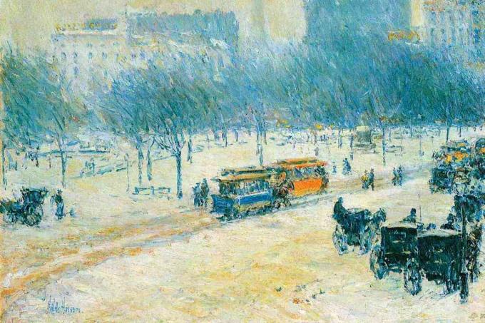 Childe Hassam Winter auf dem Union Square