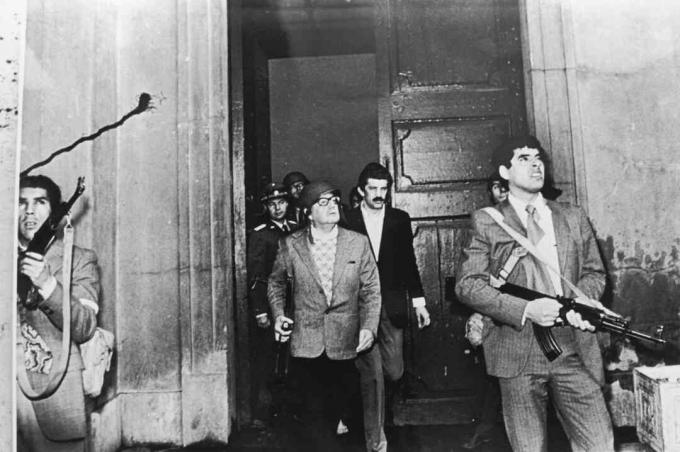 Salvador Allende am Tag des Putsches