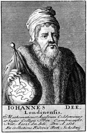 John Dee, englischer Alchemist, Geograph und Mathematiker, um 1590 (18. Jahrhundert).