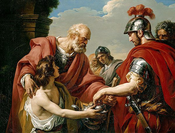 Belisarius als Bettler, von François-André Vincent, 1776.