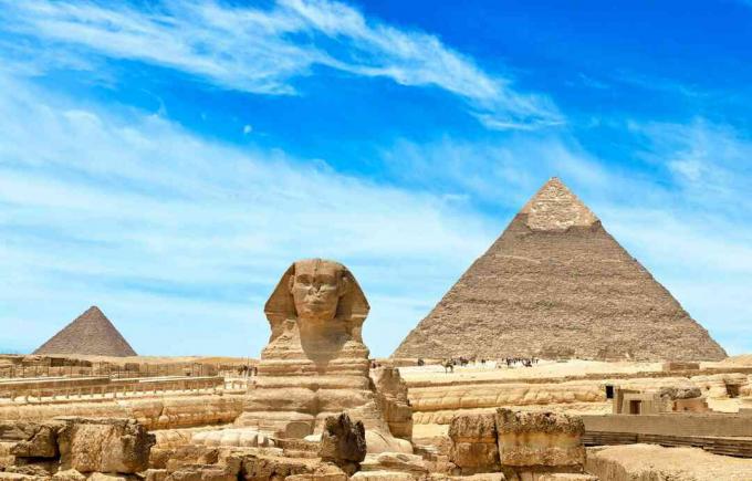 Pyramiden und Sphinx von Gizeh in Kairo, Ägypten