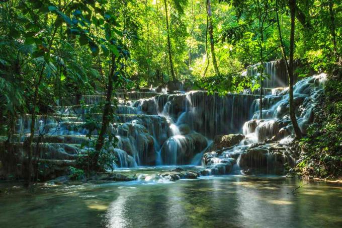 Natürlicher Wasserfall und Kaskaden bei Palenque