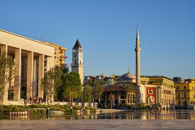 Albanien, Tirana, Skanderbeg Platz