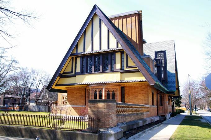 Der Nathan G. Das 1895 erbaute Moore House wurde von Frank Lloyd Wright, Oak Park, Illinois, entworfen und umgebaut