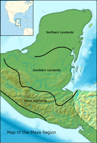 Karte der Maya Region