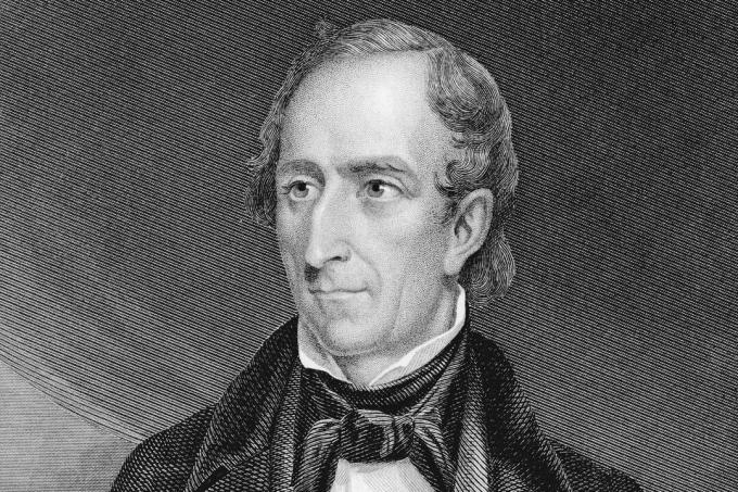 Graviertes Porträt von Präsident John Tyler